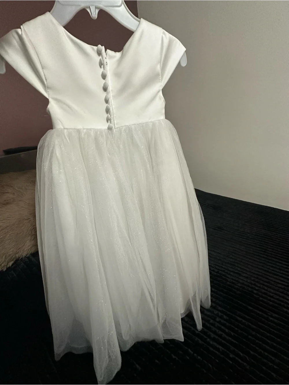Sparkle White Tulle Girls' Formal Dress